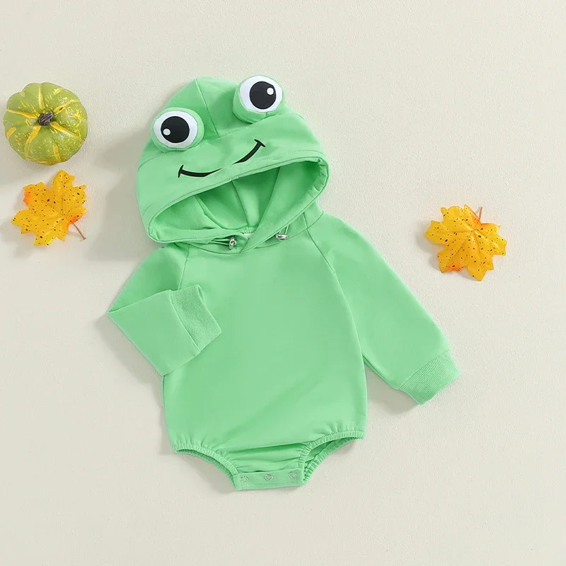 

Детский комбинезон с длинными рукавами и капюшоном, костюм лягушки, боди, одежда на Хэллоуин для девочек и мальчиков