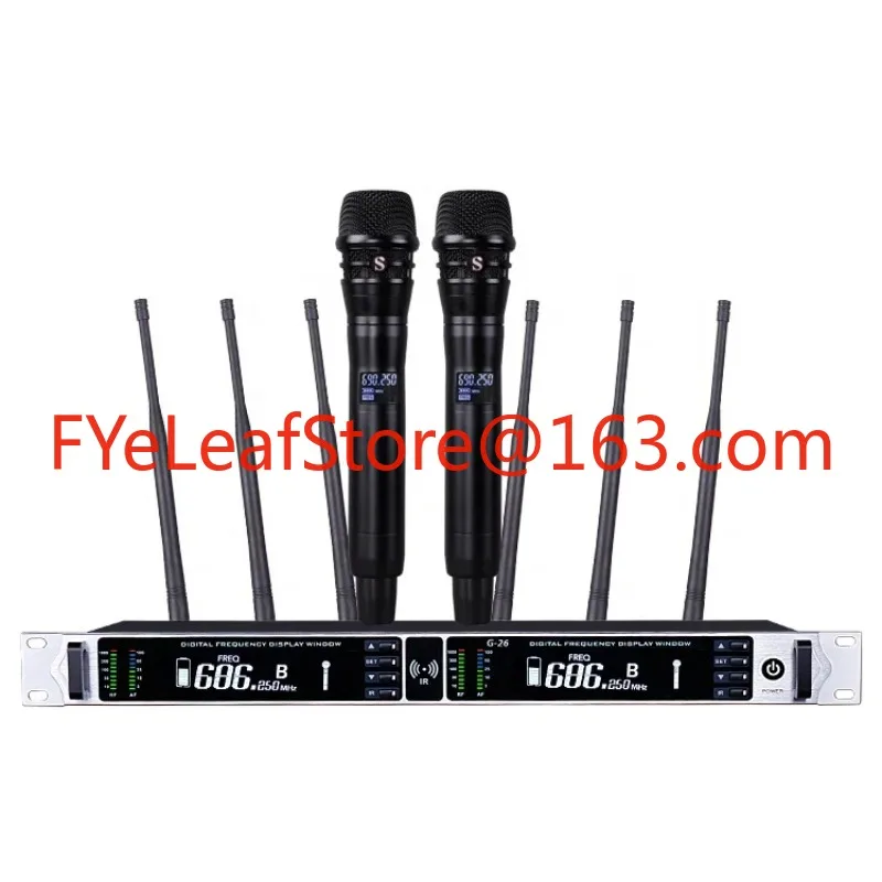 G-26 Six Antennas 800m Effective Distance True Diversity Receiving Wireless Microphone For Professional Recording