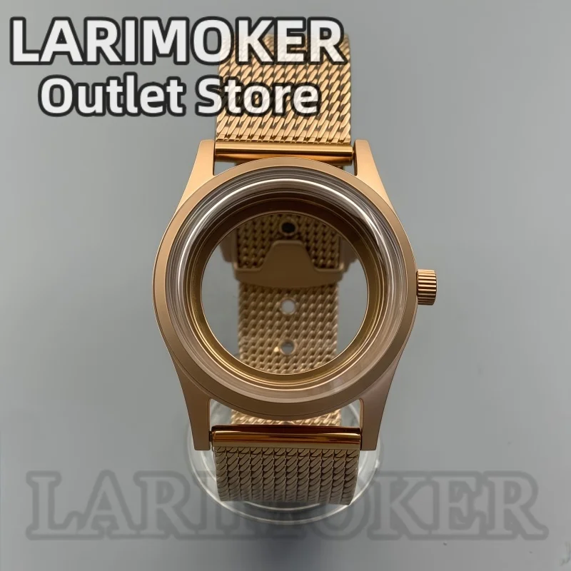 

LARIMOKER 36 39mm rose gold matte case nylon stainless steel Domed K1 Mineral glass suitable for NH35 and PT5000 movements
