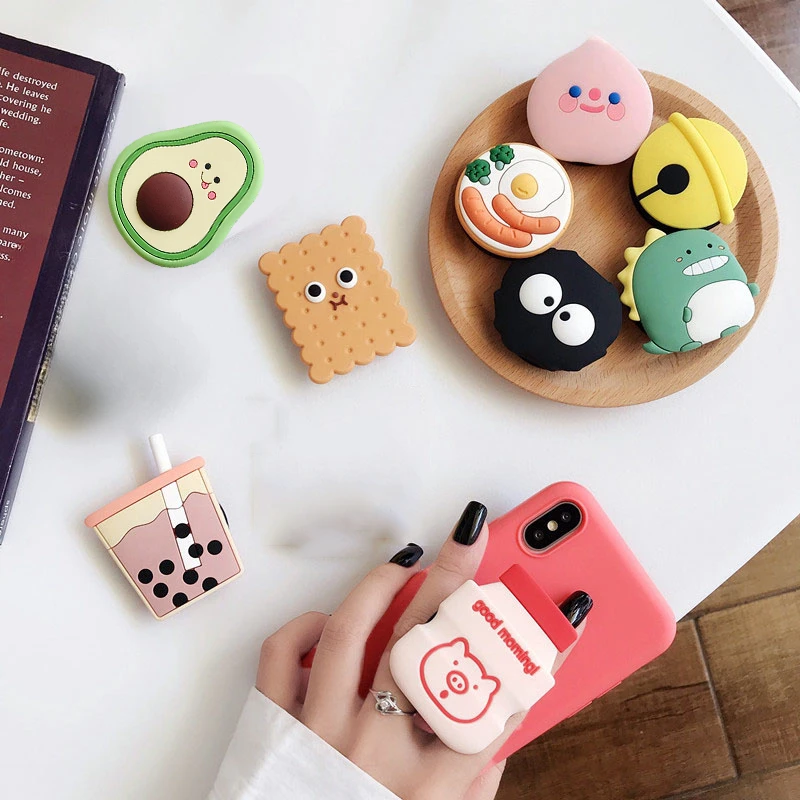 Cartoon Cute Animal Folding Mobile Phone Grip Holder Socket Pocket Support for IPone Finger Ring Griptok Expanding Stand