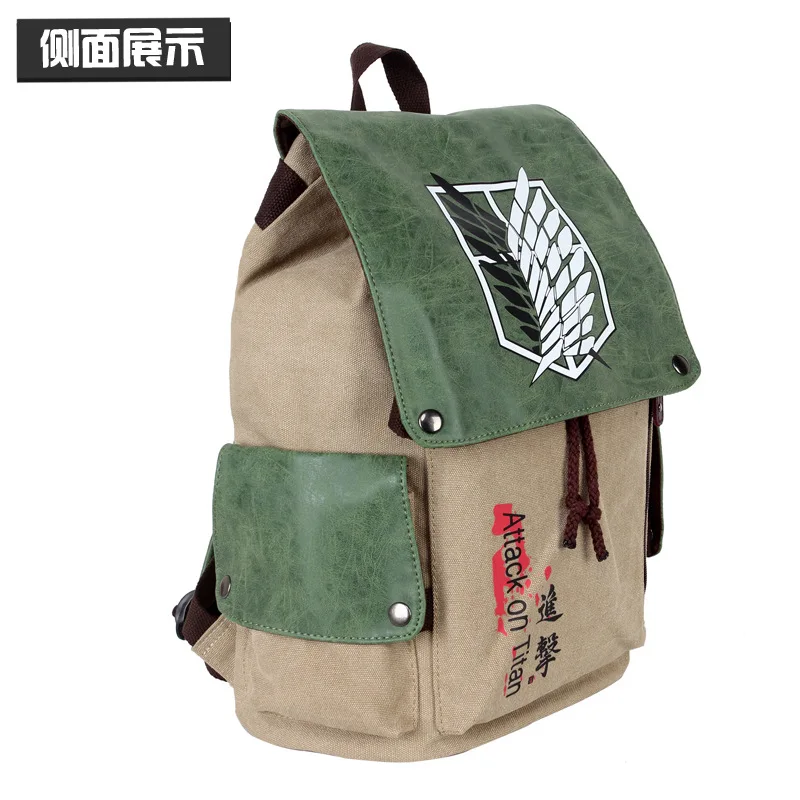 Hot Selling Anime Backpacks, Backpacks, Tokyo Ghoul, One Piece,attack On Titan And Green Valley Canvas Backpacks