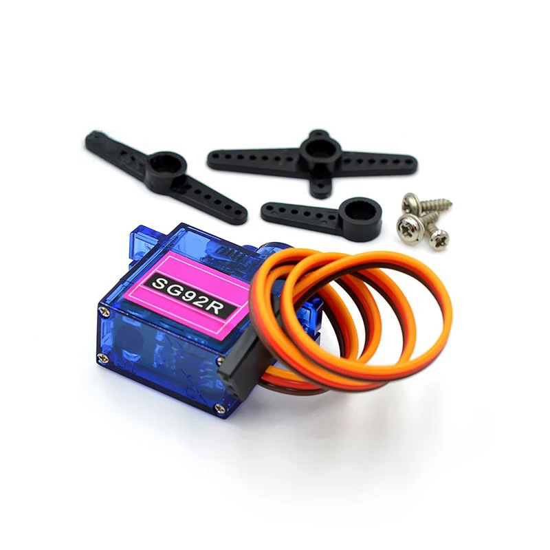 Aero Modelling Helicopter Parts: SG92R 2.5KG Micro 9g Servo with 180/360 Rotations, Nylon and Carbon Fiber Gears Replacing SG90