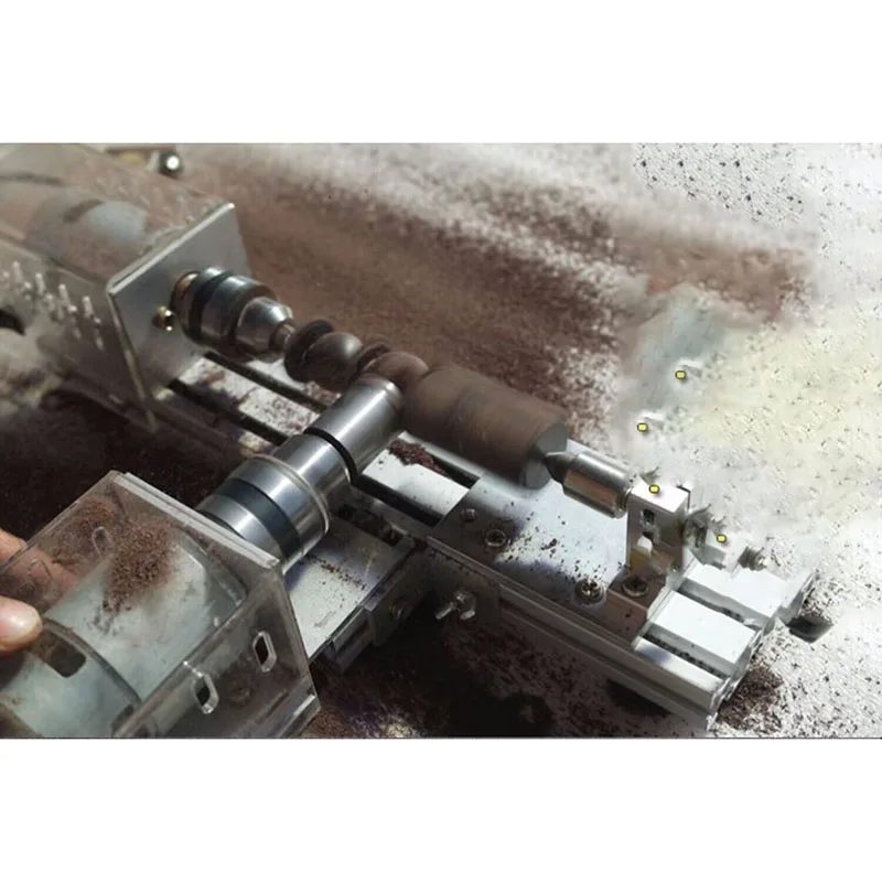 Tornio in miniatura per la lavorazione del legno Piccolo strumento fai-da-te efficiente per punzonatura di fori di braccialetti di perline di Buddha per auto