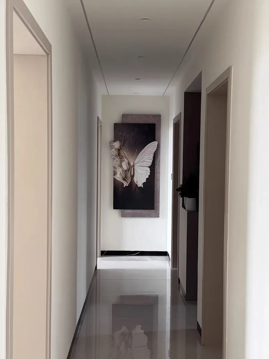2025 New Butterfly High-End Entrance Decoration Painting Relief Three-Dimensional Design Corridor Corridor Wall Lamp Painting