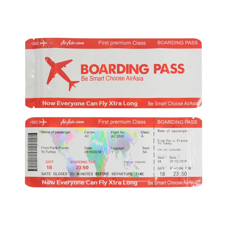 Travel Boarding Pass Bag, Fresh-keeping Bag, Creative, Laser Candy