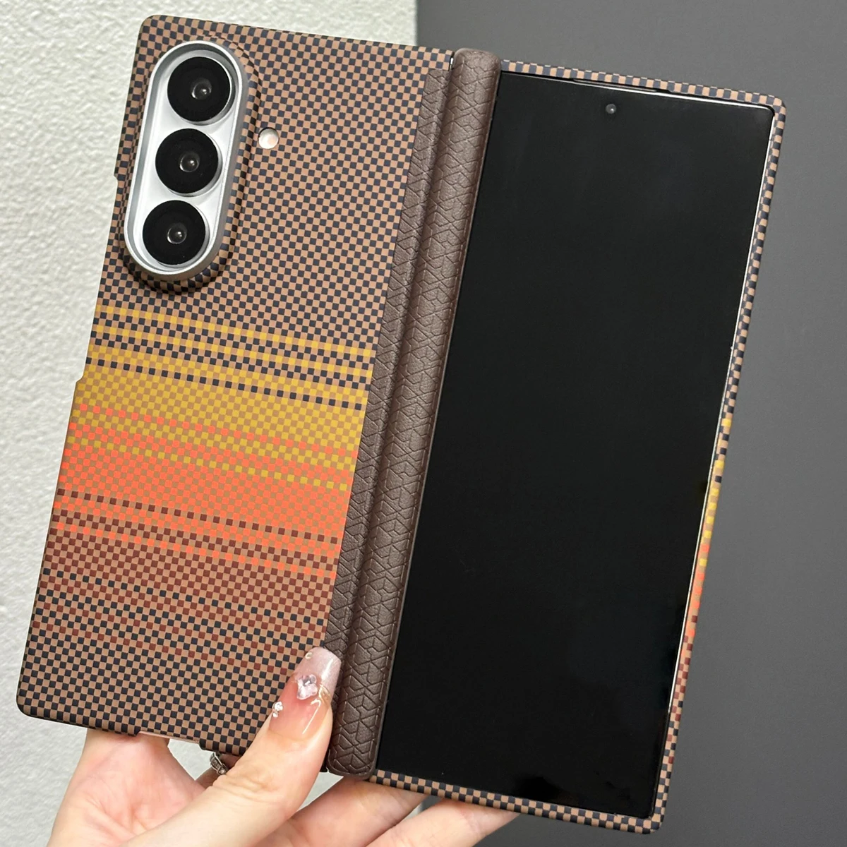 

For Samsung Galaxy Z Fold 7 8 Ultra W26 Magsafe Magnetic Case 100% Aramid Carbon Fiber For Galaxy Z Fold 8 Ultra-Thin cover