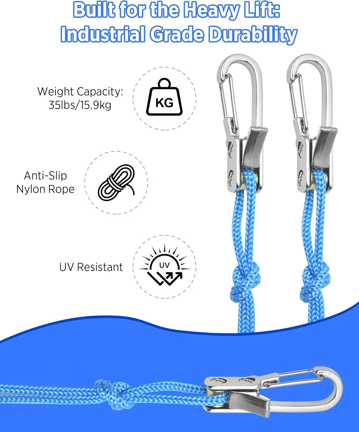 Seilspannwerkzeug & Spanner, Hochleistungs-Zurrgurt für Camping, Planen, Hängematten, Bootfahren & Outdoor-Ausrüstung. – Detail 1