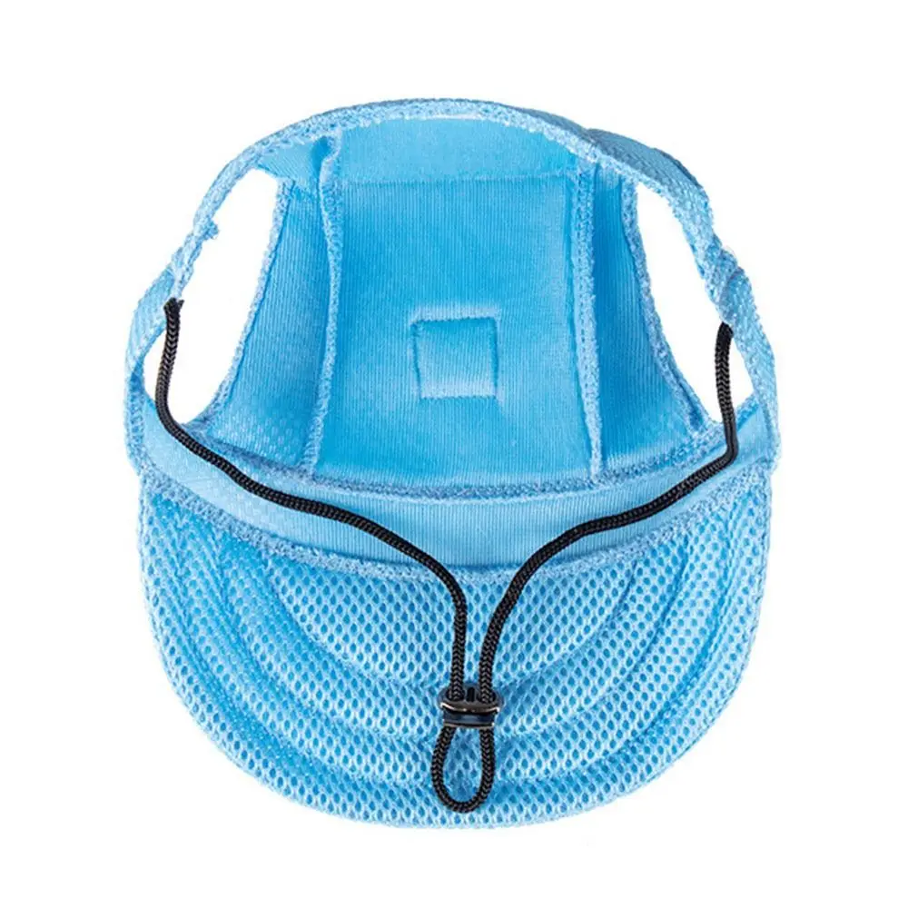 Sonnenhaube, einfarbig, für Haustiere, Baseballmütze mit Ohrlöchern, atmungsaktive Hundekappe, verstellbarer Sonnenschutz, Hunde-Sonnenhut, Sport