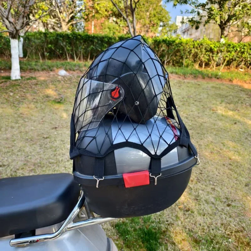 Motorcycle and Electric Bike Rear Rack Helmet Net Bag Storage Mounting Accessories for Vehicle Storage