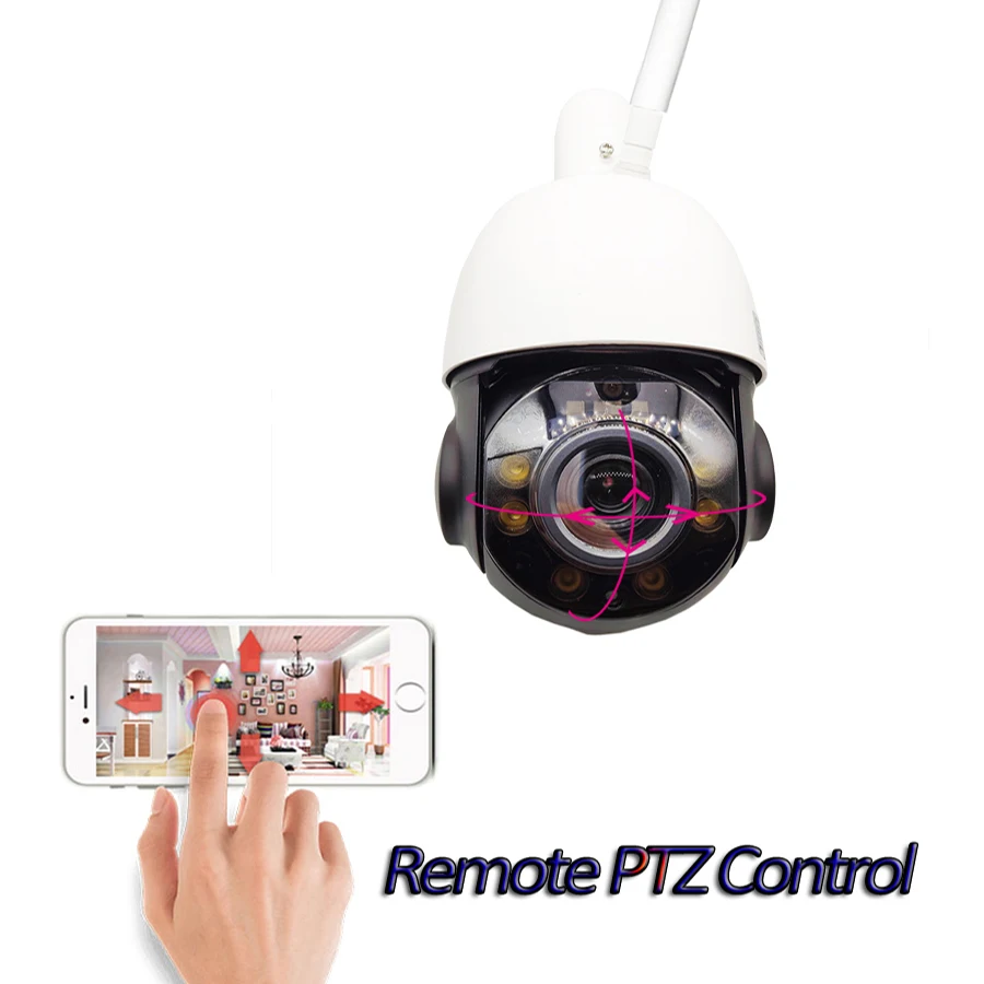1080P/5MP/8MP Starlight 30X Optical Zoom Wifi Speed Dome Camera Wireless POE CCTV Video Security  Human Tracking Camhi APP 4K