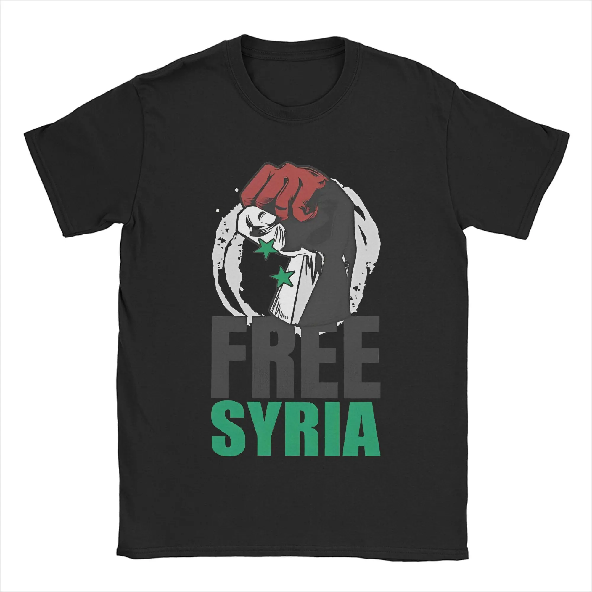 free Syria Flag syrian New Arrival T Shirts Men Women  Pure Cotton  Tee Shirt Clothing