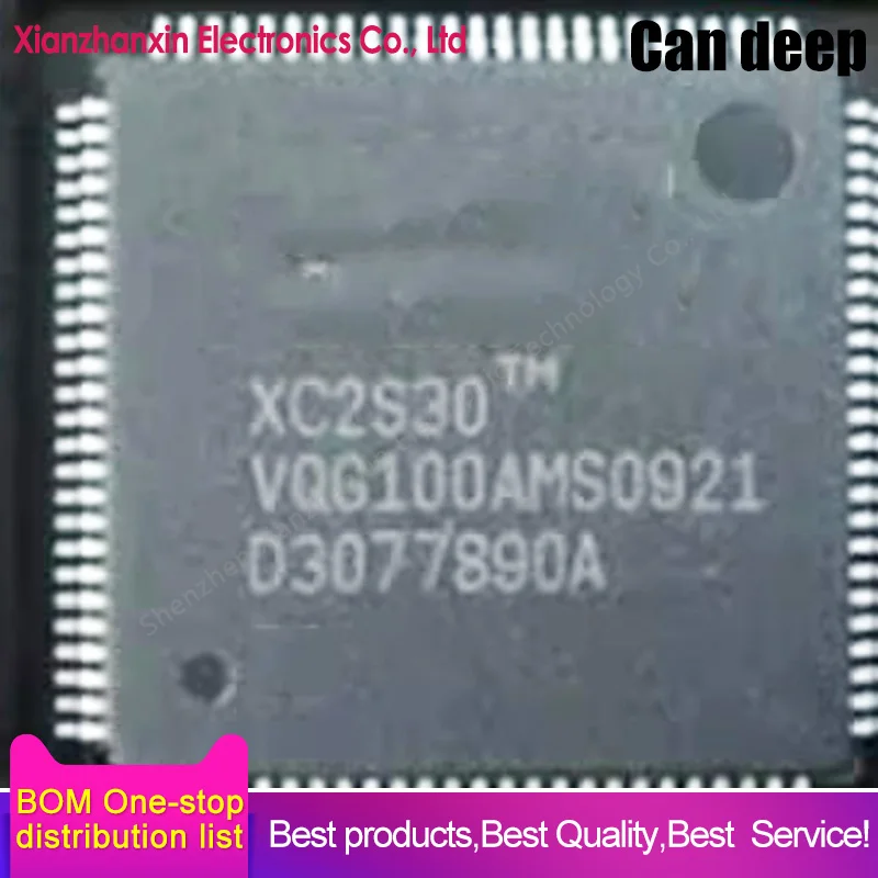 1PCS/LOT  XC2S30-5VQG100 XC2S30-VQG100 XC2S30-VQ100 XC2S30 QFP100 Programmable chip