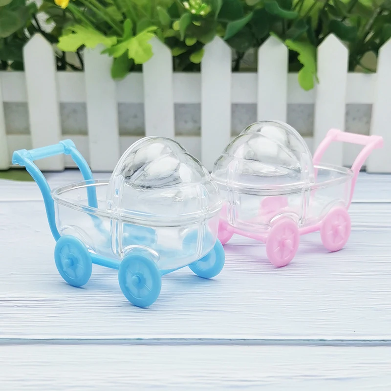 6Pcs Mini Baby Stroller Crib Candy Boxes Baby Birthday Party Decor Candy Boxes view 3