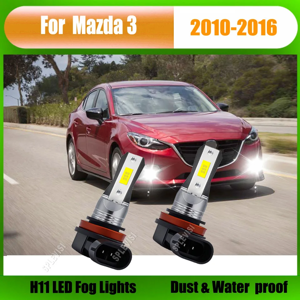 

2Pcs Front Driving Fog Light Replacement Kit -No Special Tools Required For Mazda 3 2010 2011 2012 2013 2014 2015 2016