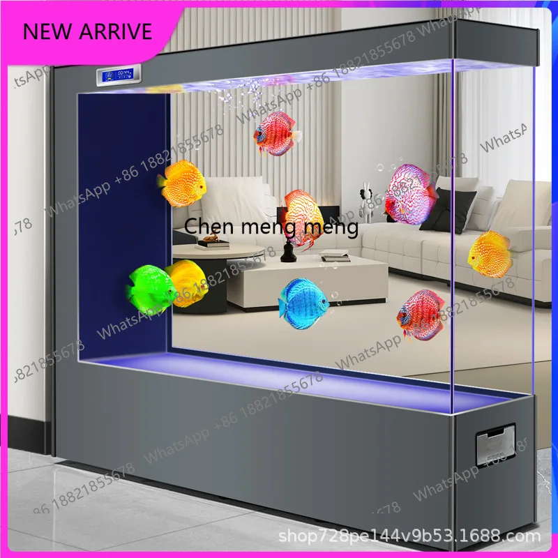 

C6601 New ultra-white glass lazy water-free living room large floor self-circulation ecological aquarium fish tank