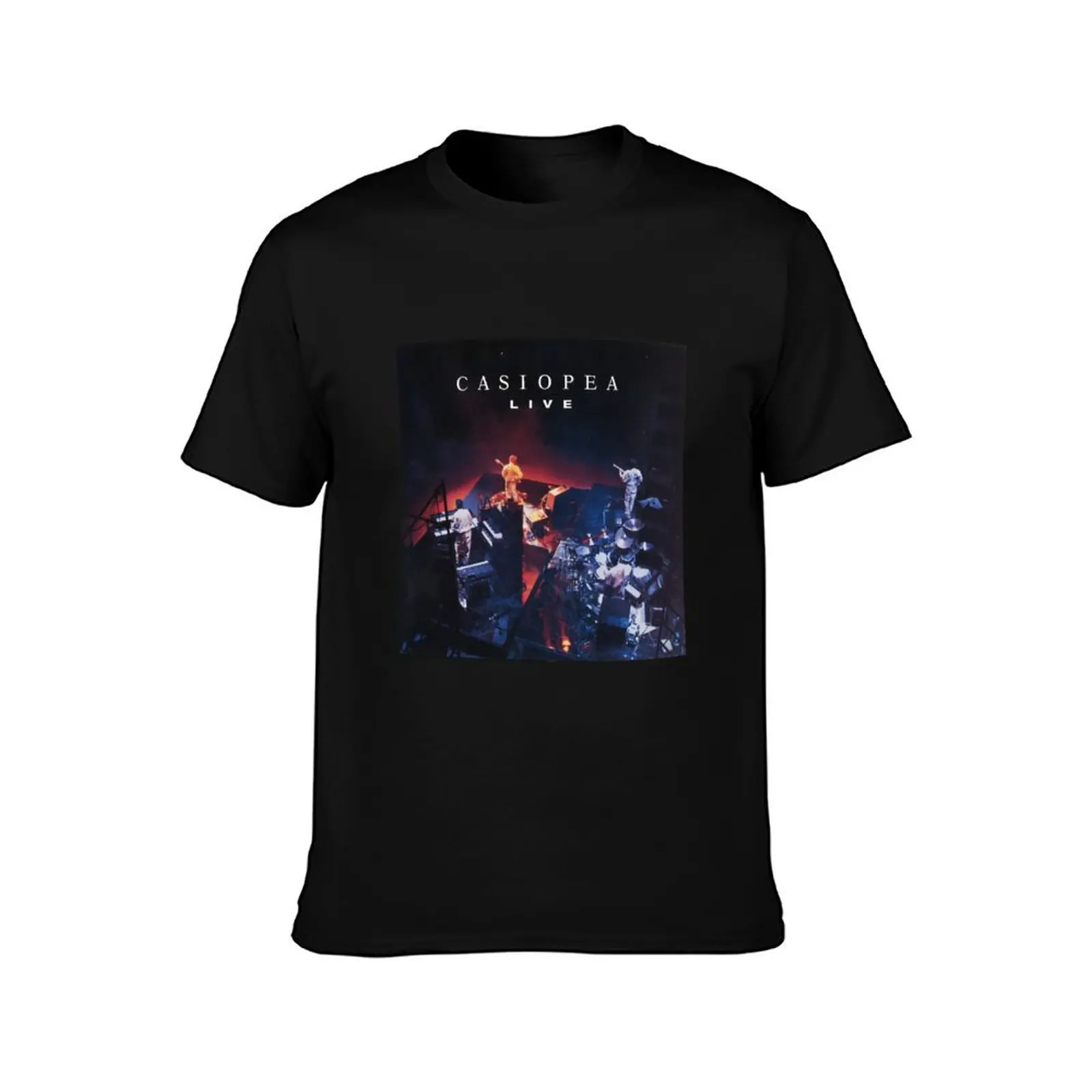 casiopea live 1985 album cover T-Shirt Simple Solid Color Crew Neck Tee