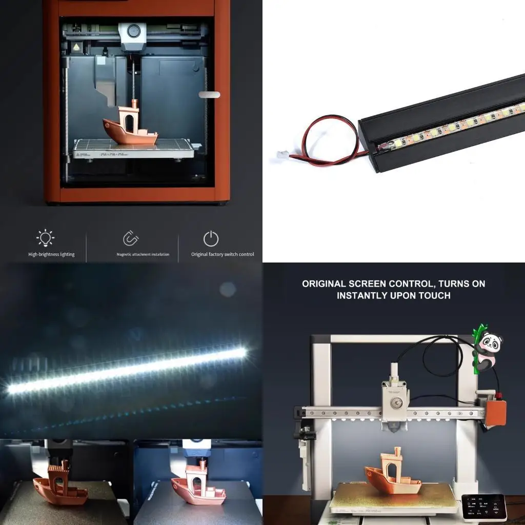 3D Printer LED Light Ribbon Improve Set Installation For Strengthened Printing Observability Consistent Multiple Models