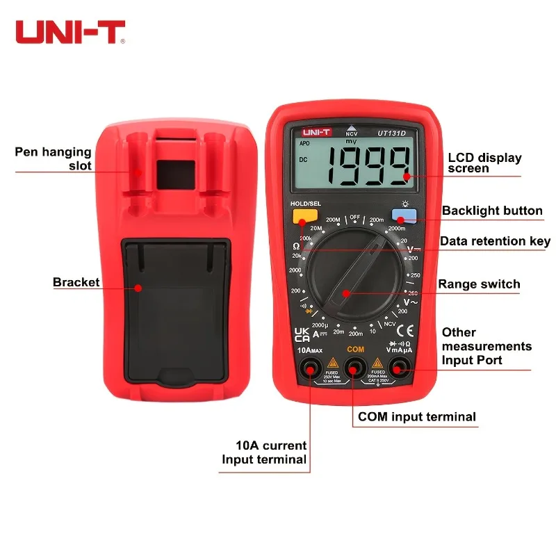 UNI-T Digital Multimeter High-Precision Multi-Function Smart Anti-Burn Universal Meter Household Voltage and Current Tester