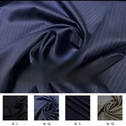 Worsted Wool Suit Fabric Plain Striped Suit Set Men's and Women's Spring/summer Blended Wool