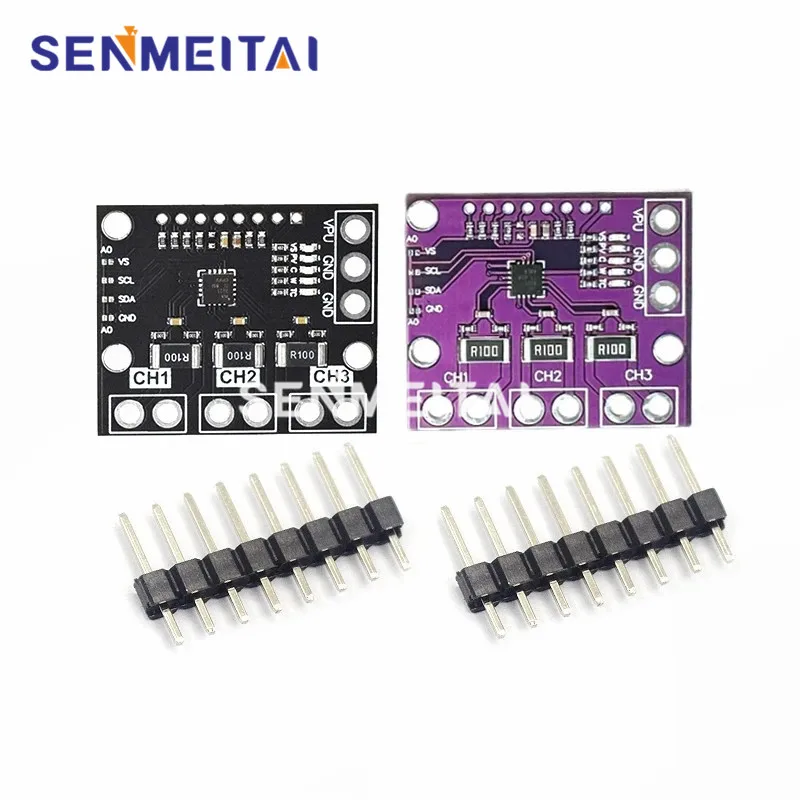 10Pcs  INA219  I2C SMBUS INA3221 Triple-Channel Shunt Current Power Supply Voltage Monitor Sensor Board Module Replace With Pins