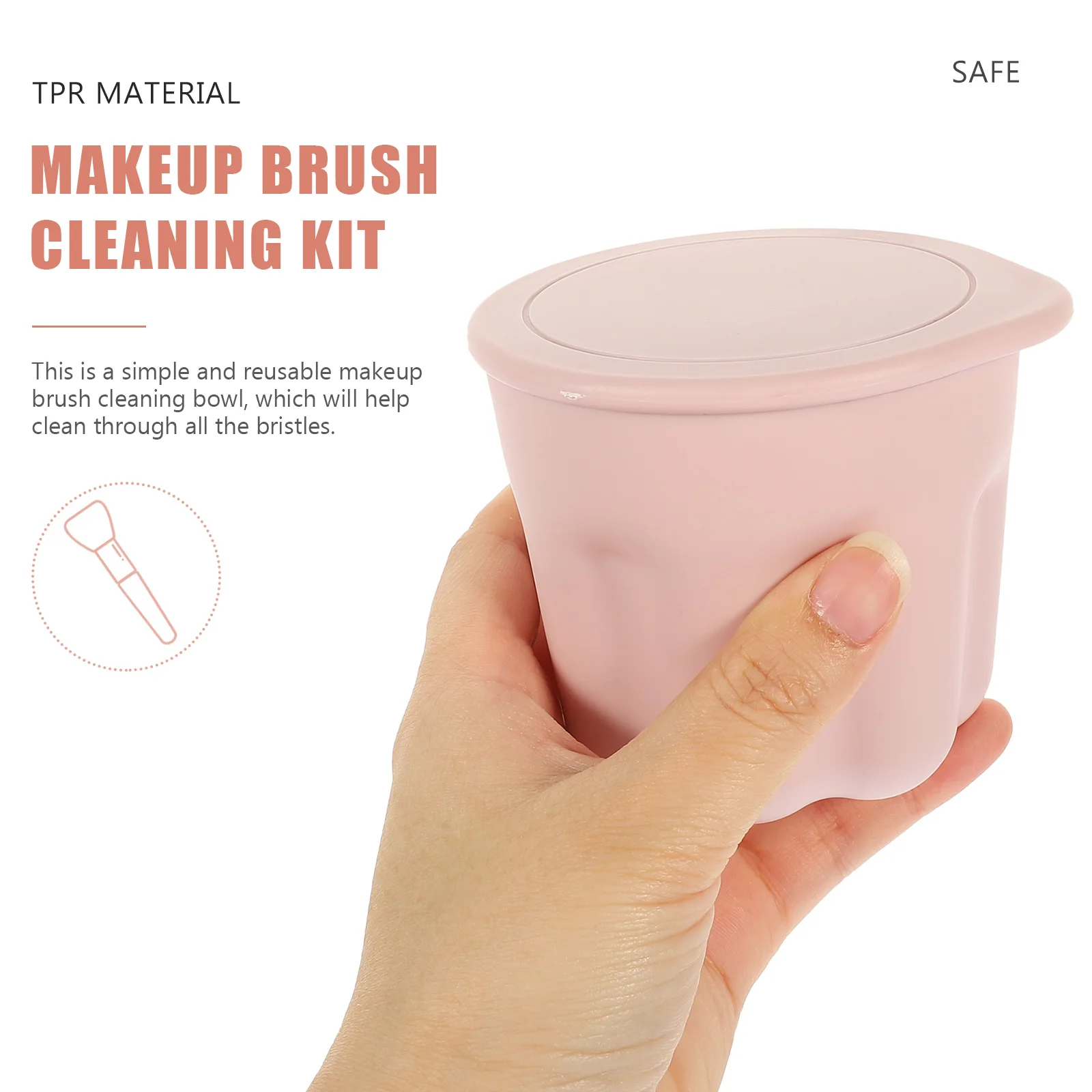 

Makeup Brush Cleaning Pad Bowl Set Violet Color Beauty Tool Cleaner Kit Brushes Scrubber Mat Wash Dry Rack