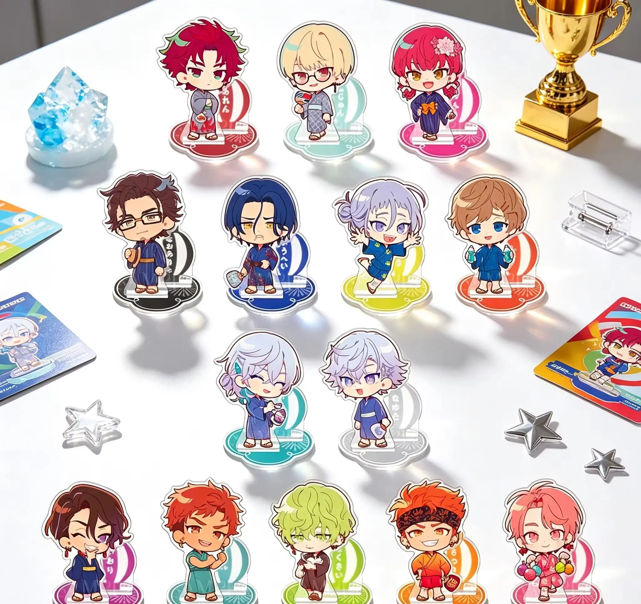 10cm Anime  Paradox Live Acrylic Stand Model Bookshelf Decoration Products High Definition Images Bookshelf Decoration Keychain