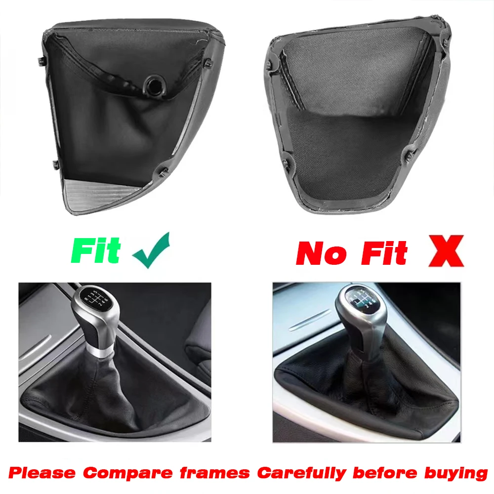 5 6 Speed Gear Shift Knob Gearbox Gaiter Boot Cover Frame Collar for BMW 1 Series E81 E82 E87 E88 2003-2013 Car Interior Parts