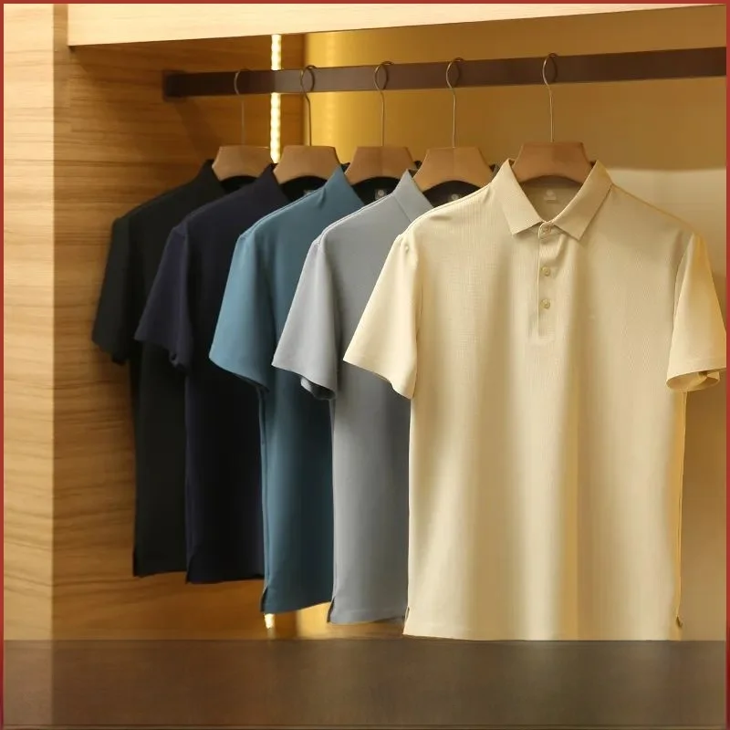 

Ice Sensation Technology Fabric Sl Glue Summer Men's Color irt Busin Casual ort Sve