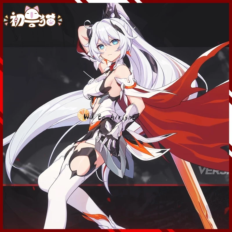 Game Honkai Impact 3 Kiana Kaslana Anime Suit Sexy Dress Cloak Uniform Cosplay Costume Halloween Women Outfit NEW Full Set Wig