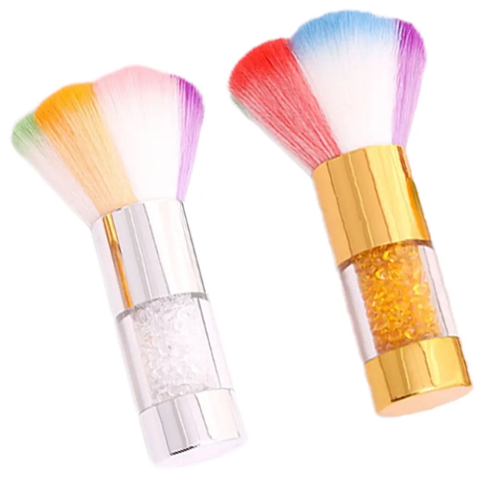

2Pcs Professional Makeup Brushes Soft Fiber Bristles High Quality Handle Easy Grip Daily Use Women Cosmetics Diamond