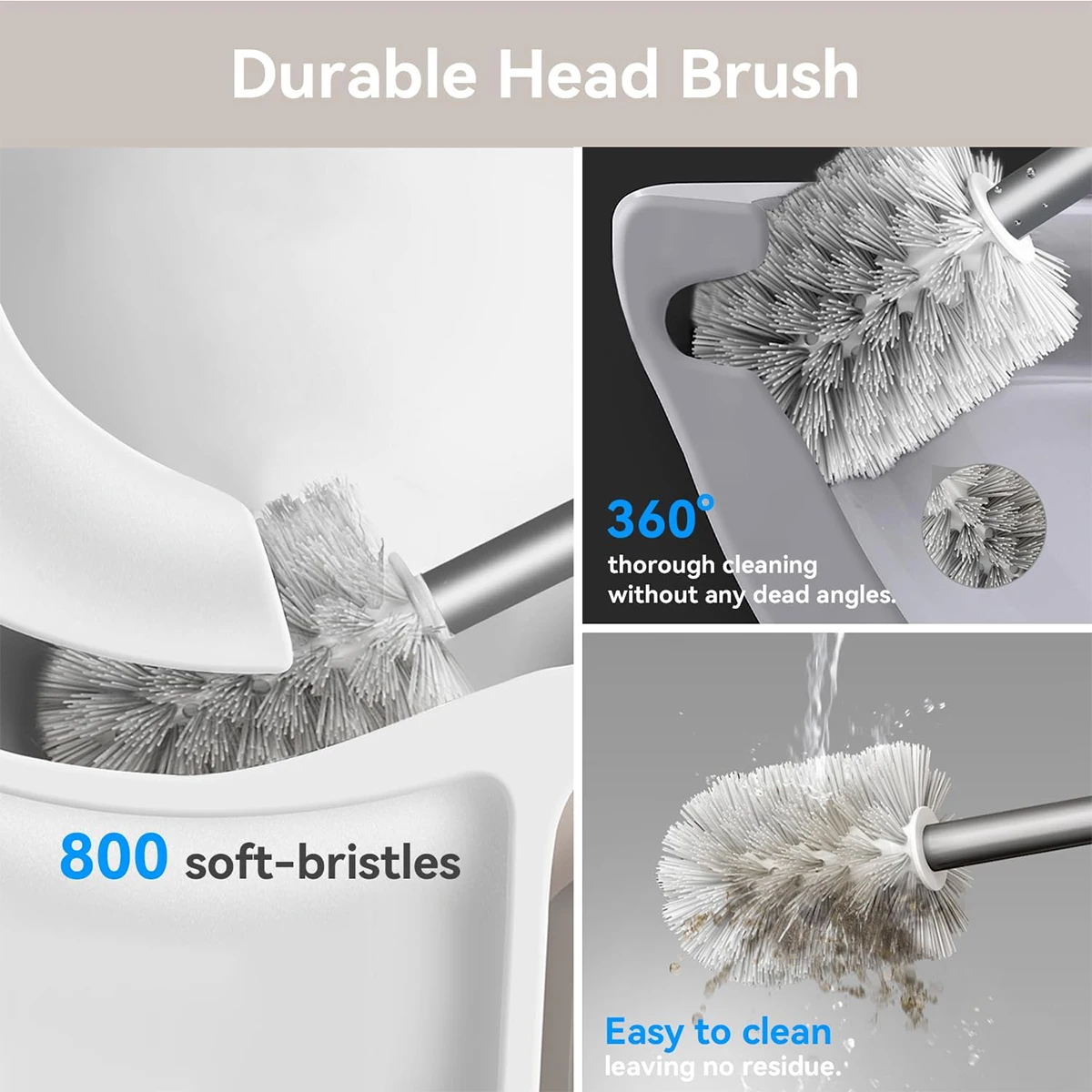 Bathroom Toilet Brush Holder Cleaning Tools Space Aluminum Wall Mounted No Drill Vertical Toilet Brush Bathroom Accessories