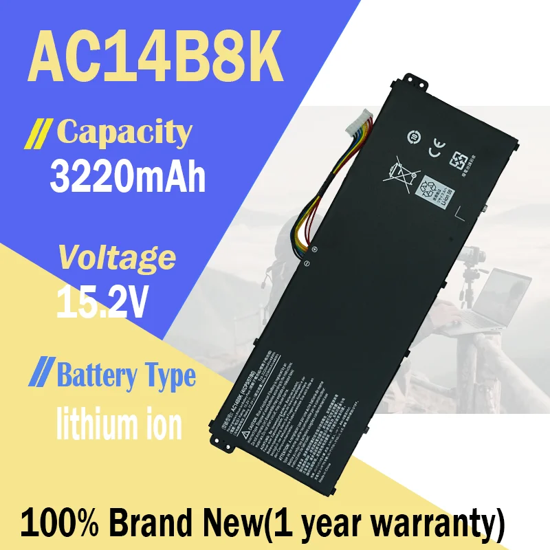 Аккумулятор AC14B8K для Acer Aspire V3-371 V3-111 V3-371-55DT V3-371-51QJ V3-371-30FA Aspire CB3-111 CB5-311 ES1-511 ES1-512