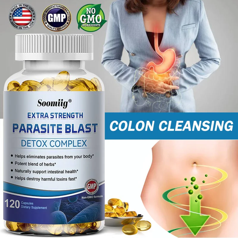 Soomiig Parasite Blasting Detox Complex - Intestinal Cleansing Supplement - Digestive Health, Immune Health, Parasite Clearance