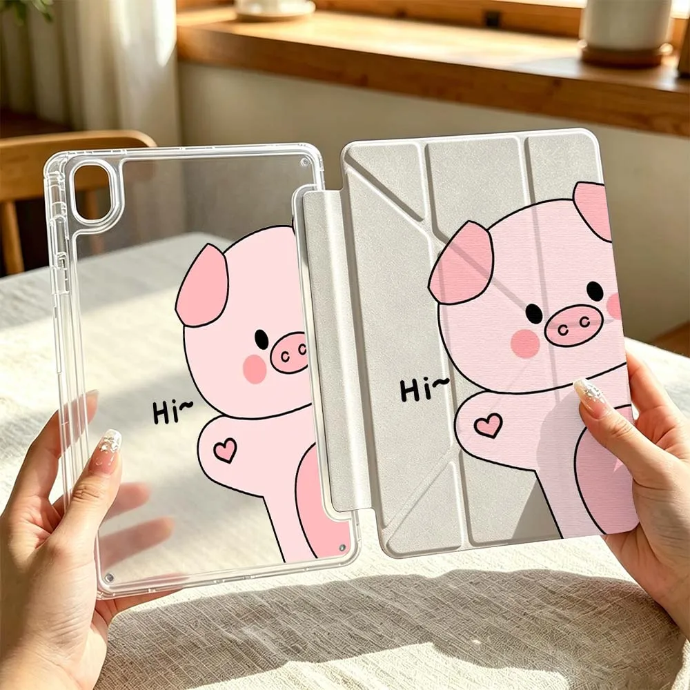 

Cartoon Pink Pig Greeting For Huawei MatePad Pro SE Honor Pad 9 V9 GT X9 10.8 11 13.2 inch Pro 3Y Tablet Case Cover