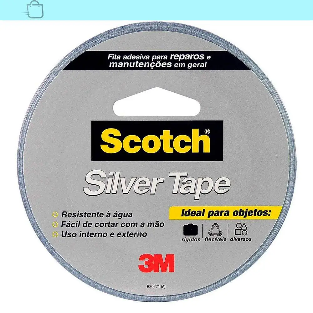 Fita Silver Tape Cinza Scotch 45mm X 5M