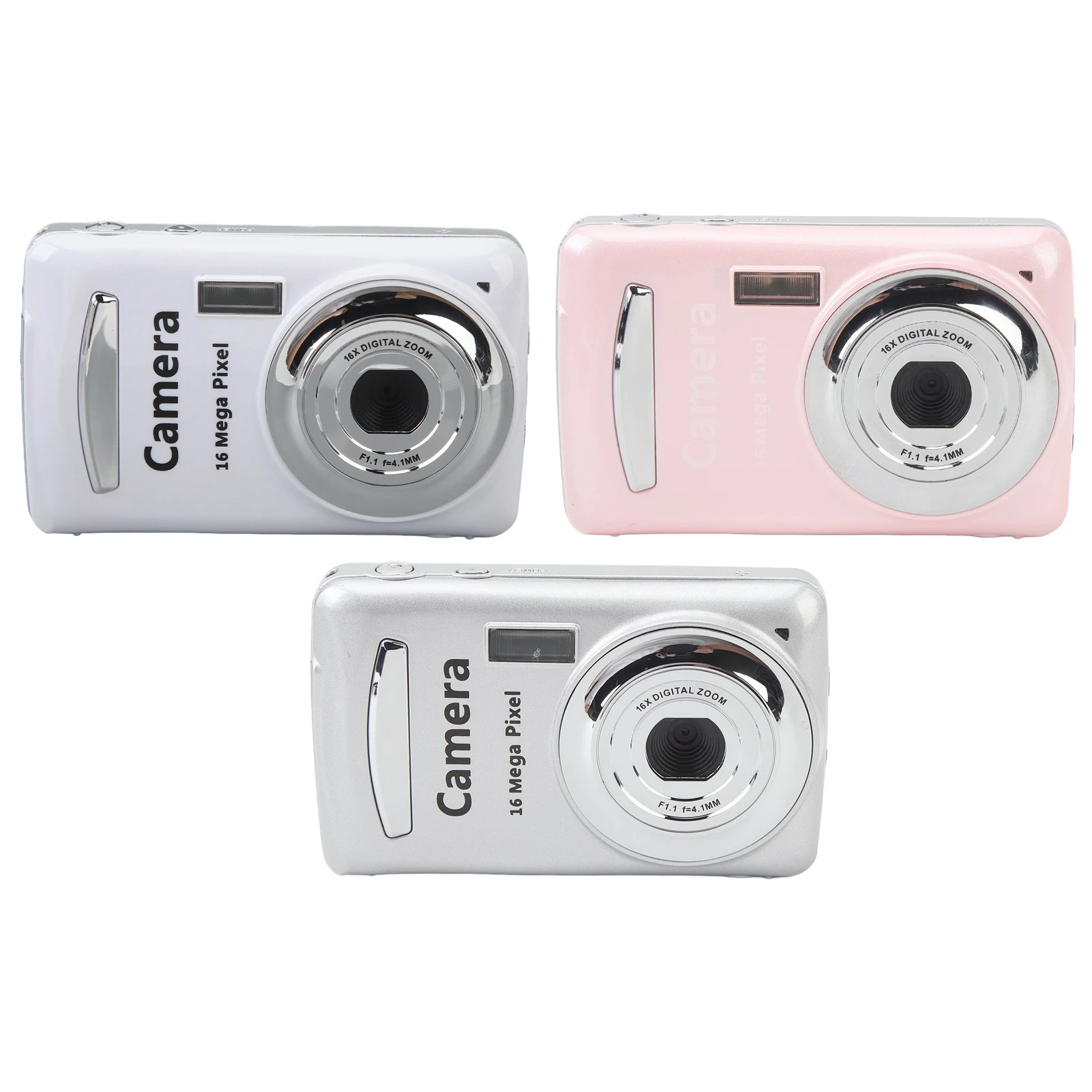 Compact Camera 2.4 in Multi  Stabilization 16X Digital Zoom Portable Camera Auto  16MP for Daily Use