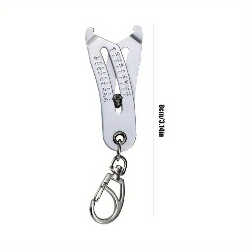 1Pc Portable Caliper Gauge Metric Precise Thread Size Checker Keychain Imperial Hexagonal Nut Screw Thread Measure Tool