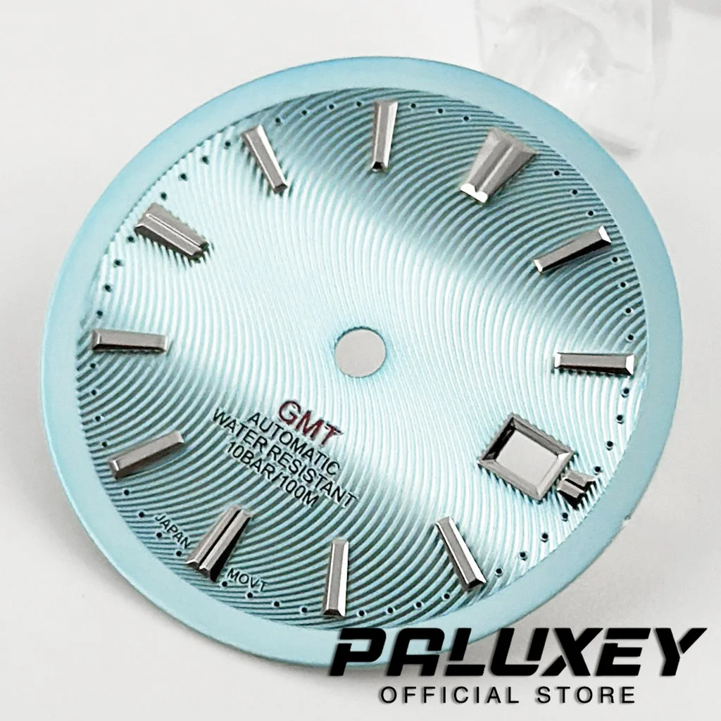 NH34 33.5mm Wave Texture Mechanical Watch Modified Watch GMT Dial Diver's Watch NH35 Caliber Surface Assembly Accessories