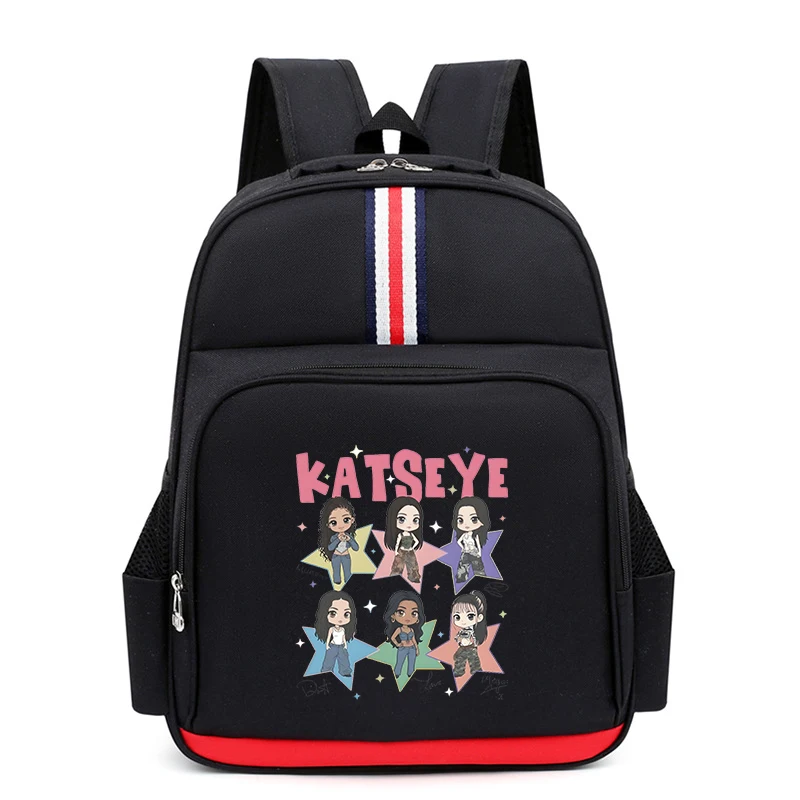 Global Group Katseye Backpacks Boys Girls Bookbag Fashion Children School Bags Travel Rucksack Large Capacity Primary Backpack
