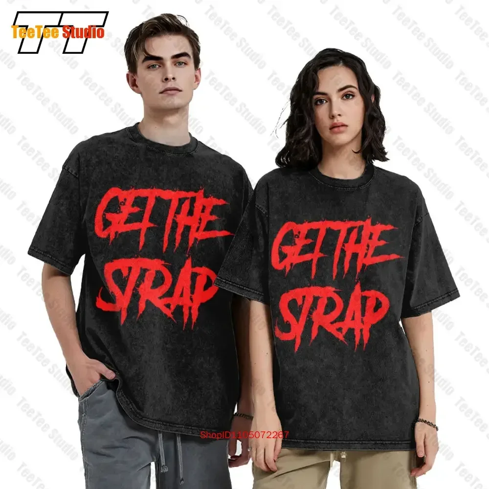 Uncle Murda,Get The Strap 50 Cent American Rapper Vintage Oversized T-Shirt XQI2