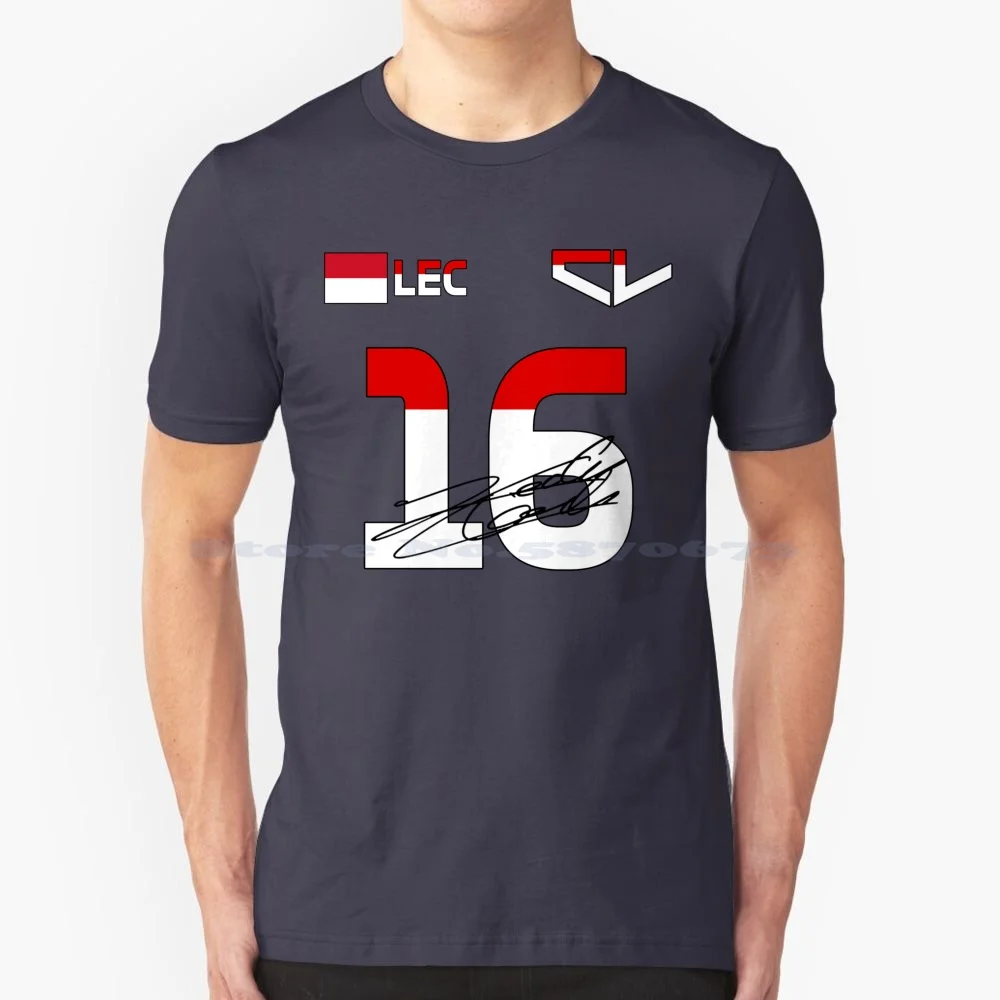 Charles Leclerc 16 With Signature Cl T Shirt 100% Cotton Tee Charles Leclerc 16 Leclerc Leclerc Charles Leclerc Leclerc Leclerc