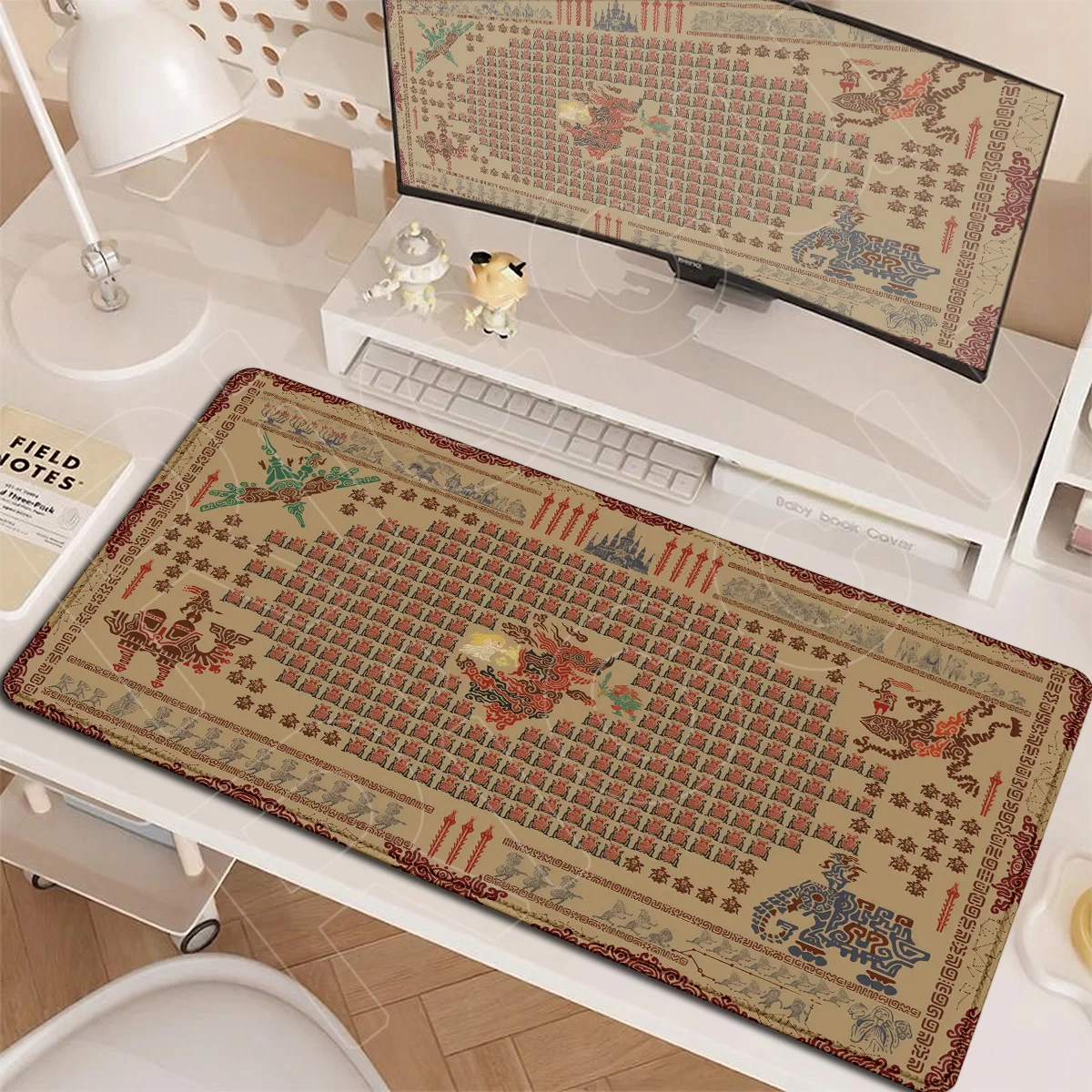 The Legend of Zelda Tears of the Kingdom Gaming-Mauspad, PC-Tastaturmatte, Anime-Design, mit verstärktem Rand, Schreibtischunterlage, 90 x 40 cm, Bürozubehör. – Detail 5