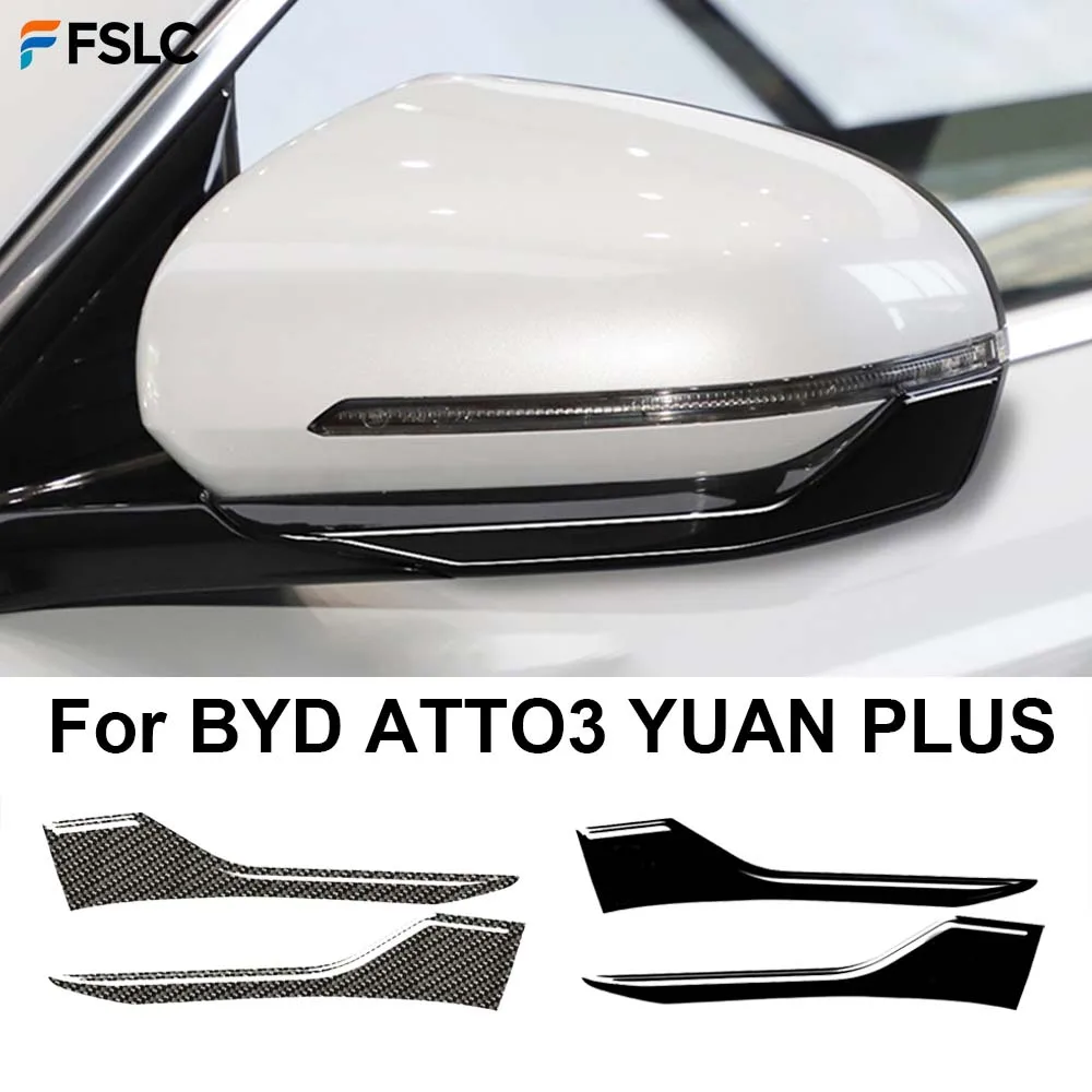⭐Genuine⭐ For BYD ATTO 3 YUAN PLUS Gloss Black ABS Mirror Triangle Decorative Cover Reversing Light Lamp Trim Housing