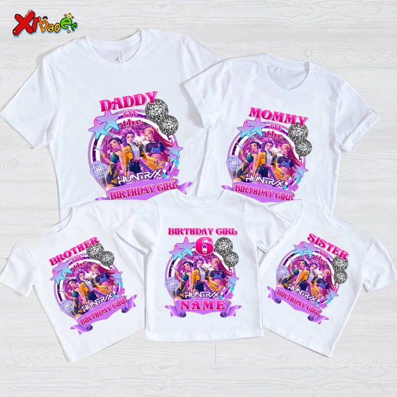 

Kpop 6th Birthday Boy TShirt Family Matching Outfits Kids Personalized Name Party T-shirt Family Look 2nd 3rd 4th Boys 7 Years