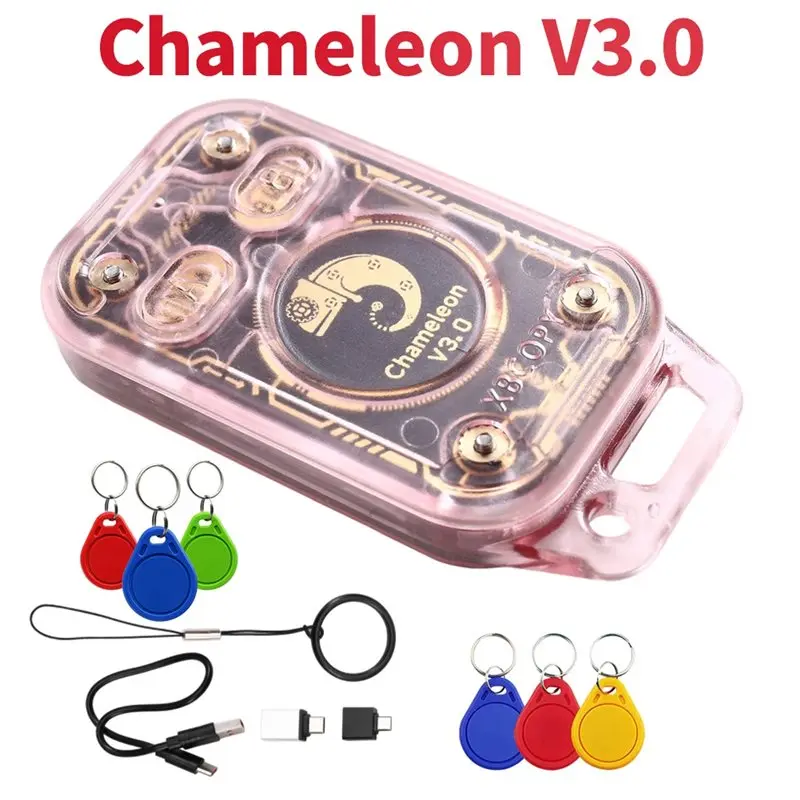 [NEW!A25P】 Chameleon V3.0 RFID Smart Chip Reader Smart Card Emulator+3XUID/CUID Keychain ID IC Tag Copyer Reader Writer