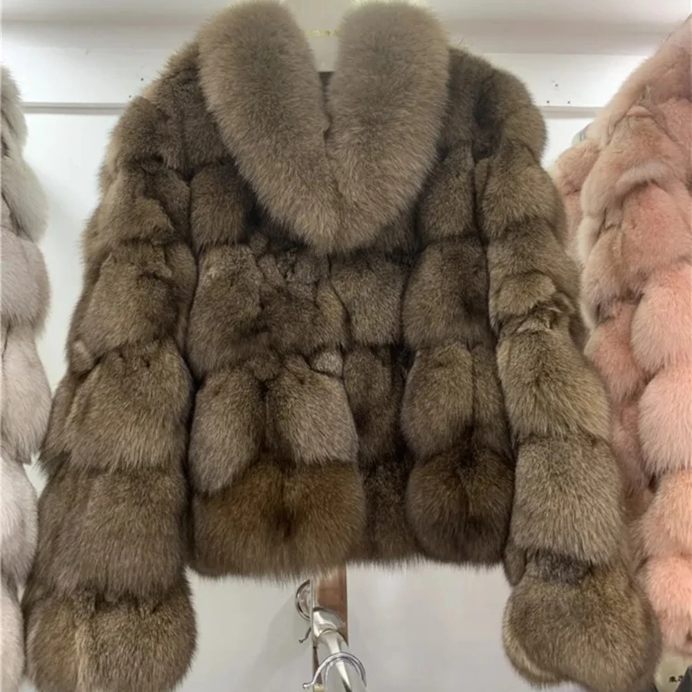 

Women's fur coat Winter Women Real Fox Fur Coat Thick Warm Natural Fox Fur Jackets Fashion Lady Genuine Fox Fur Outerwear