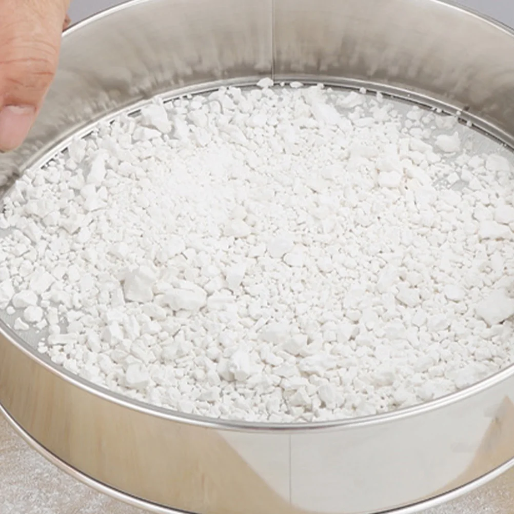 Tamiz de harina de malla fina de acero inoxidable de 30Cm para hornear tamiz pastel pan Pizza masa azúcar en polvo Durum trigo harina de arroz