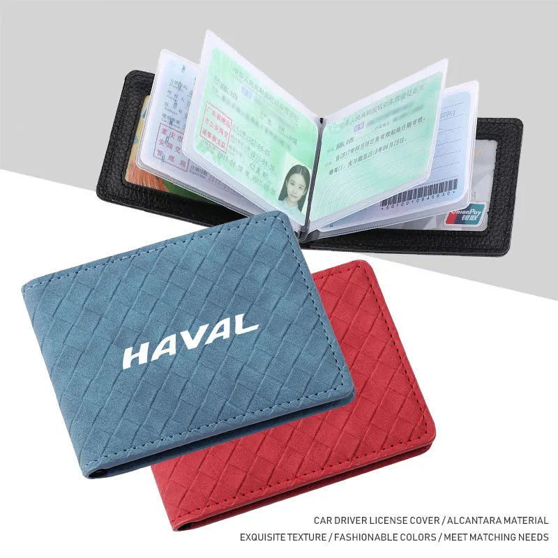 1PCS Car Driver License Wallet ID Credit Card Holder For Haval H6 Dargo M6 H9 H6S F7 F7X Jolion X DOG XY H2 H3 H5 H7 H8 M4 F7H