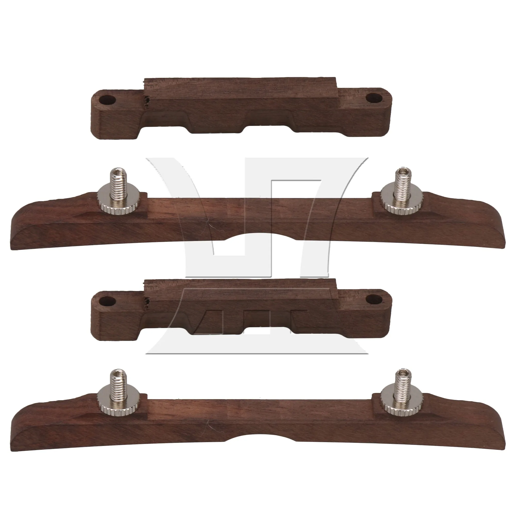 

Yibuy 2 Pcs Adjustable Rosewood Bridge Mandolin Bridge 4.53x0.79x0.31 inch