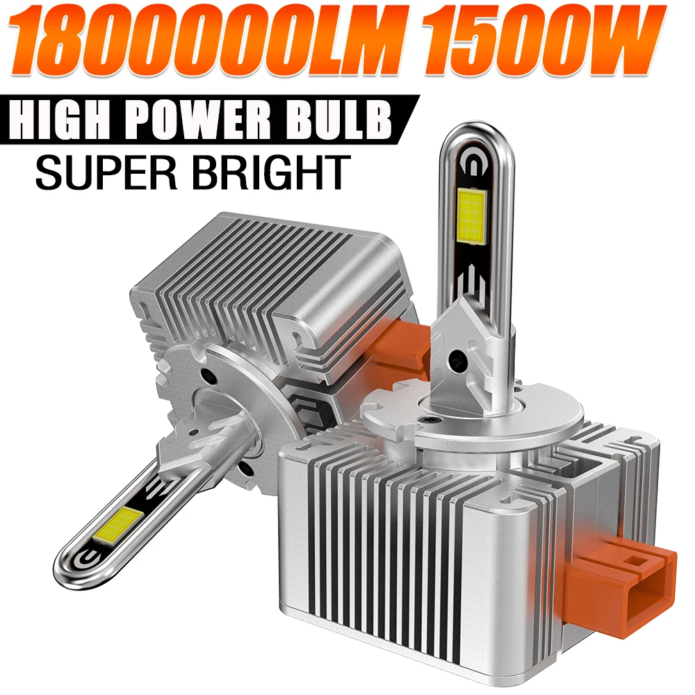 

CANBUS Lights D1S D3S D2S D4S D8S Светодиодная лампа для фар автомобиля 12 В 1800000LM Супер яркая автоматическая фара Turbo Замена ксеноновой лампы